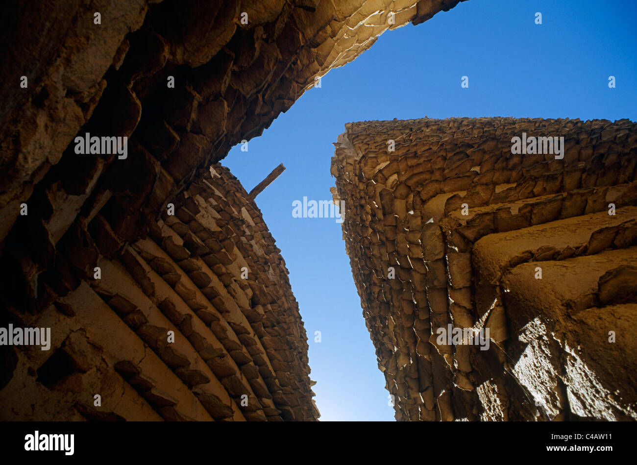 Saudi Arabia, Asir, Al-Alkhalaf. The village of Al-Alkhalaf is among the finest examples of the region's traditional forms Stock Photo