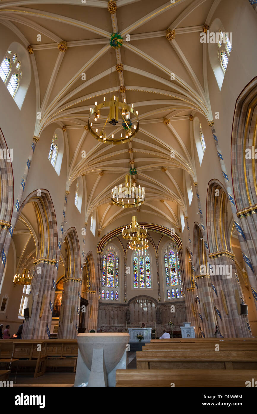 Interior of Saint Andrews Cathedral, Clyde Street, Glasgow, Scotland.The church has recently been renovated. Stock Photo
