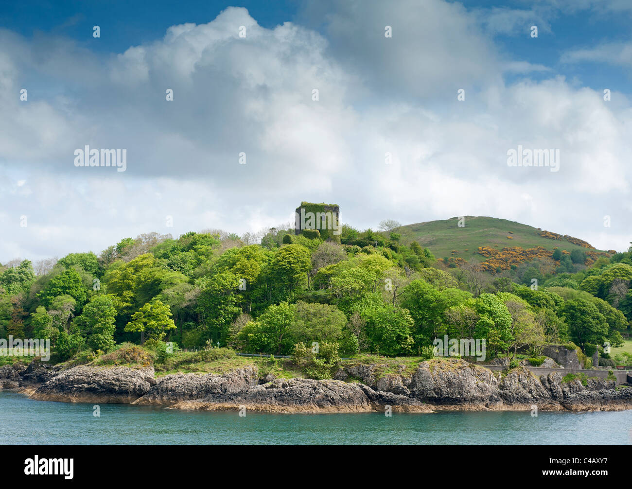 Dunollie Castle ruins built high above the Firth of Lorne, Oban, Clan