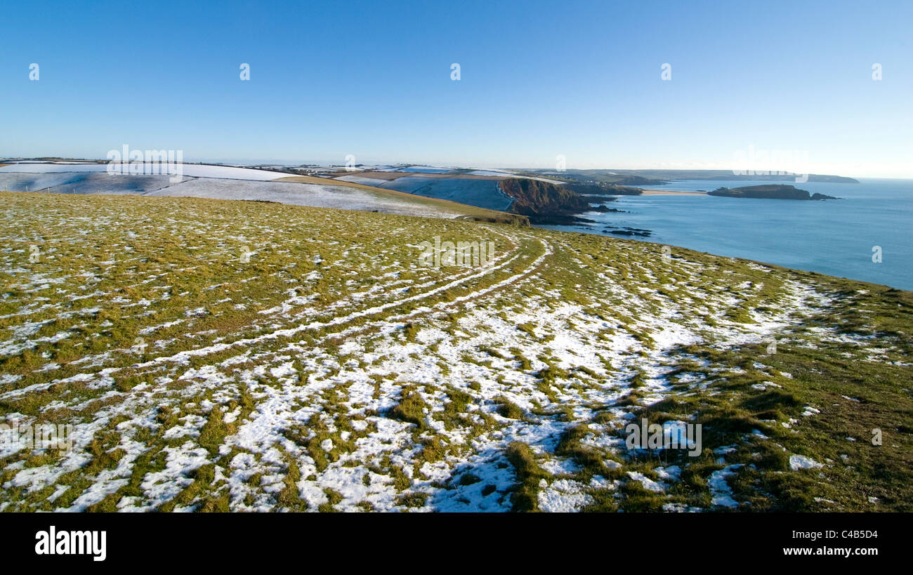 Coast around Bigbury-on-Sea near kingston, South hams, devon. Stock Photo
