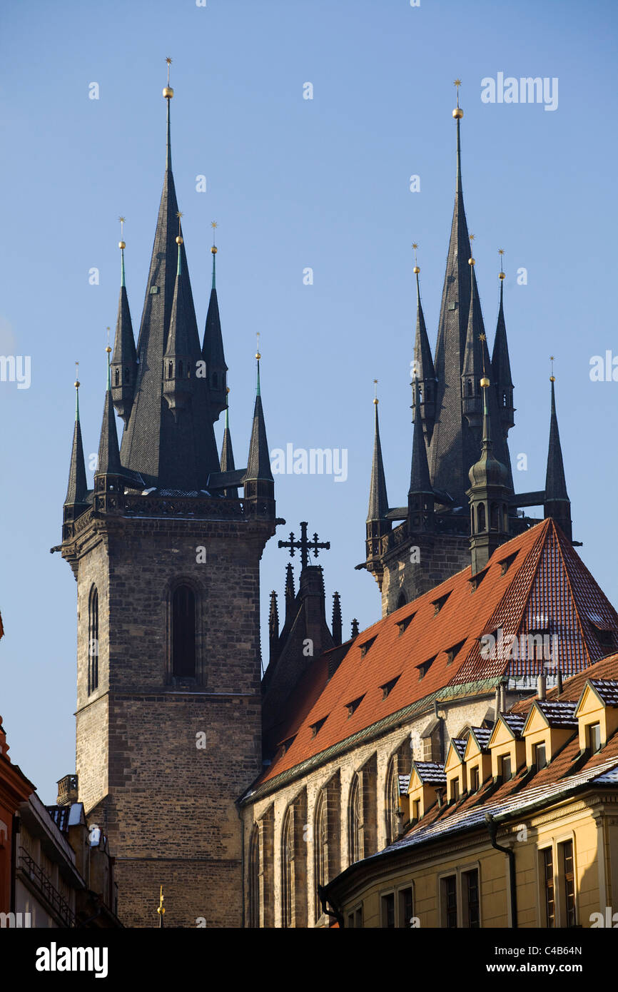 Czech Republic, Prague, Europe; A street sign with the name of the place Stock Photo