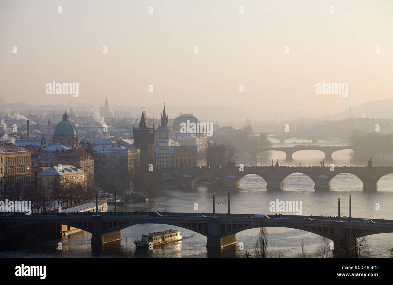 Czech Republic, Prague, Europe; A street sign with the name of the place Stock Photo