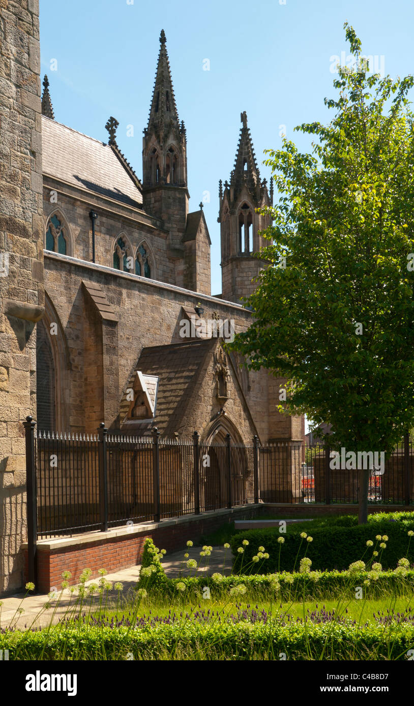 Salford Cathedral (Cathedral Church of St. John the Evangelist), Chapel Street, Salford, Manchester, England, UK Stock Photo