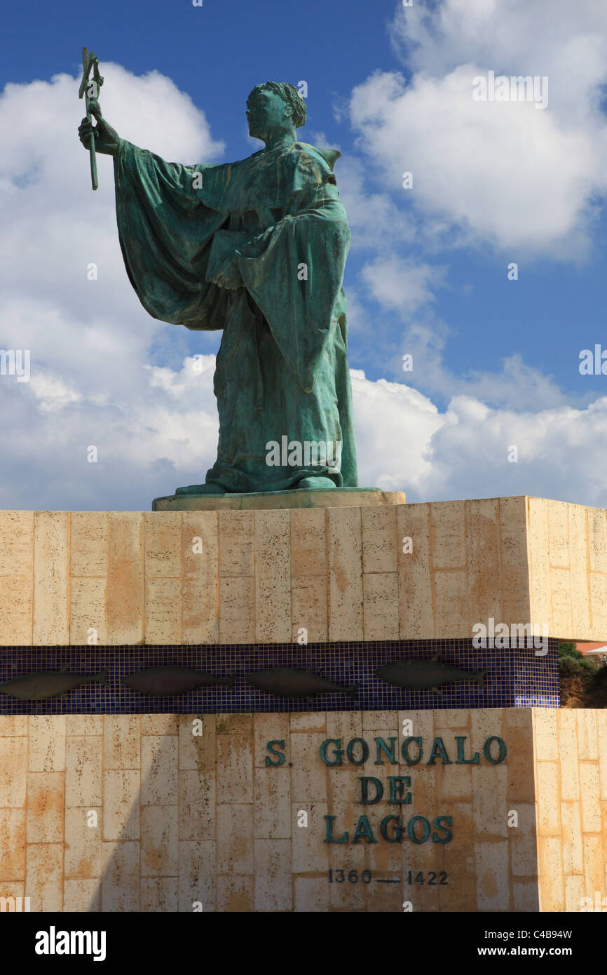 Monument to S. goncalo De Lagos, São Gonçalo de Lagos , Lagos, Algarve Portugal Stock Photo