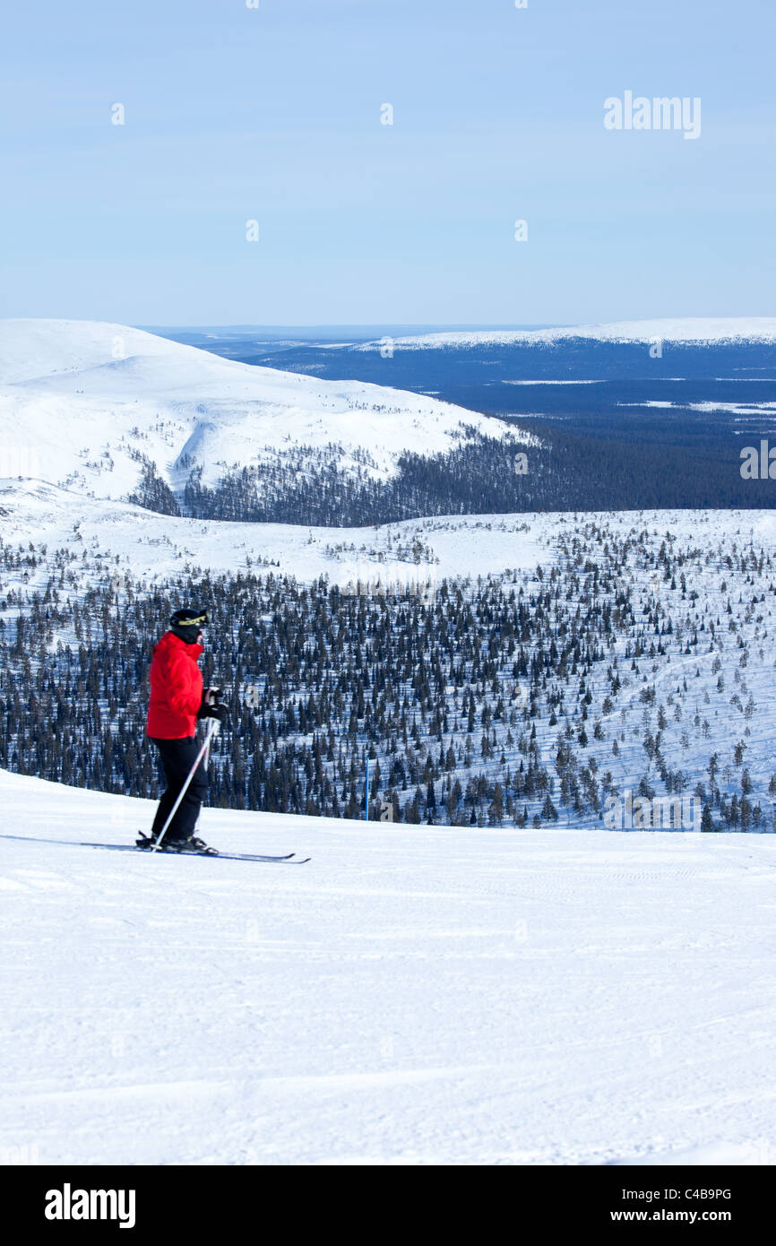 Ylläs ski resort, Finland Stock Photo