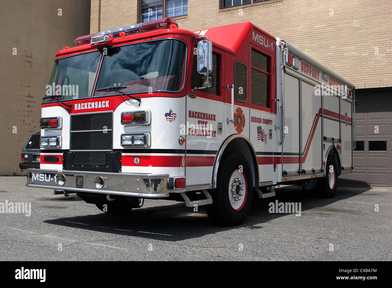 21005 Pierce Saber Hackensack Fire Department New Jersey Stock Photo