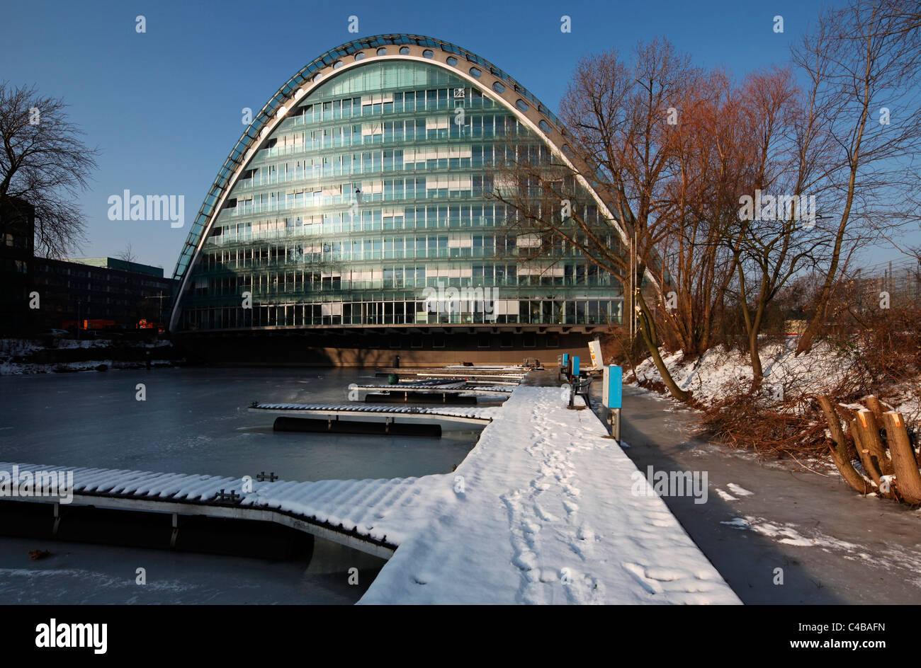 Berliner Bogen, a modern office building in Hamburg, Germany Stock