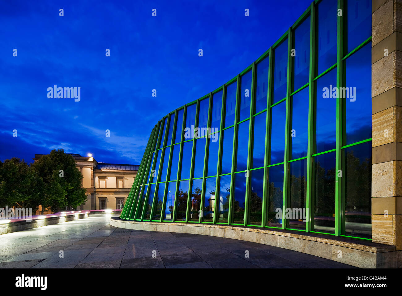 The main facade of the Neue Staatsgalerie art gallery in Stuttgart, Stuttgart-Mitte, Baden Wurttemburg, Germany Stock Photo
