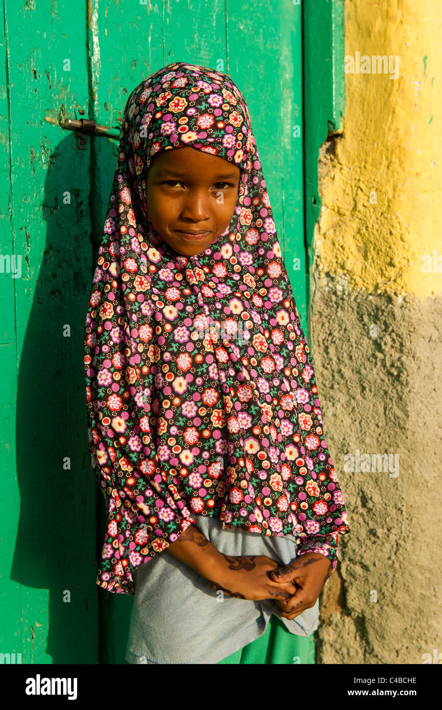 Muslim girl, Berbera, Somaliland, Somalia Stock Photo