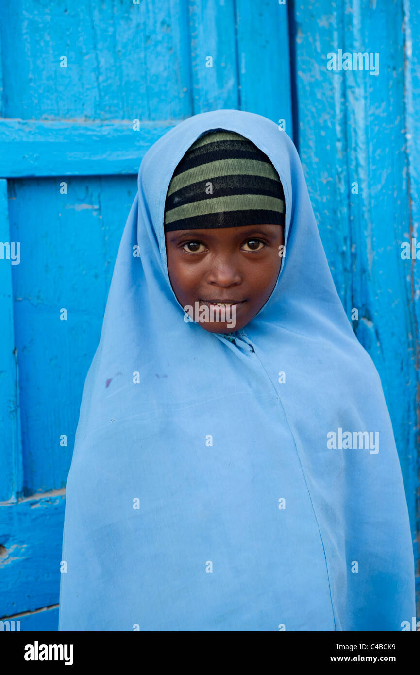 Muslim girl, Berbera, Somaliland, Somalia Stock Photo