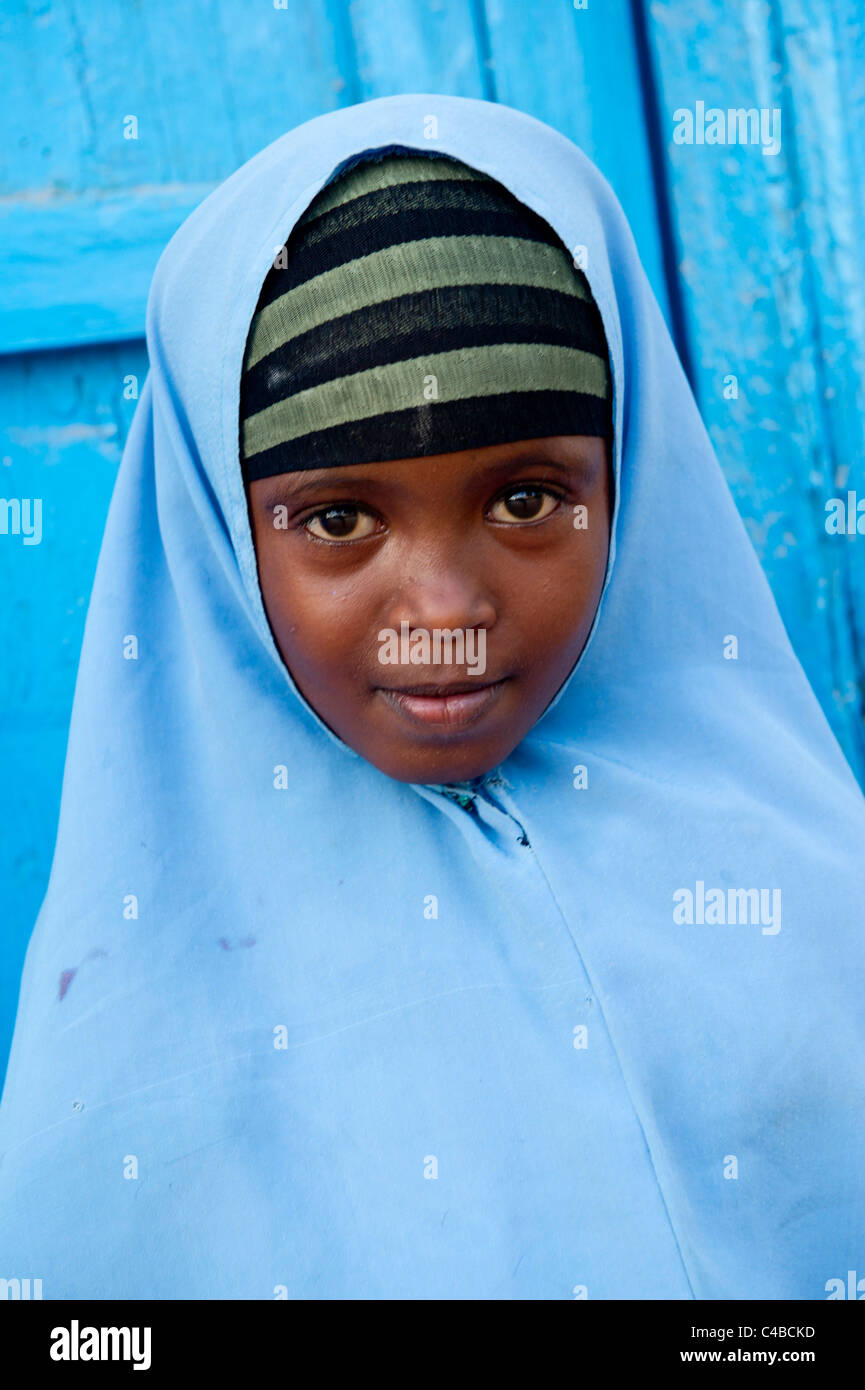 Muslim girl, Berbera, Somaliland, Somalia Stock Photo