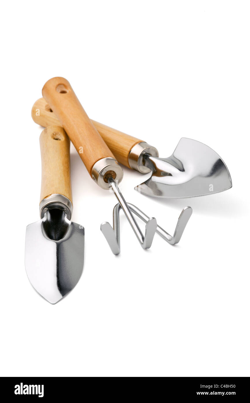 Set of gardener or florist tools, isolated on a white background Stock ...
