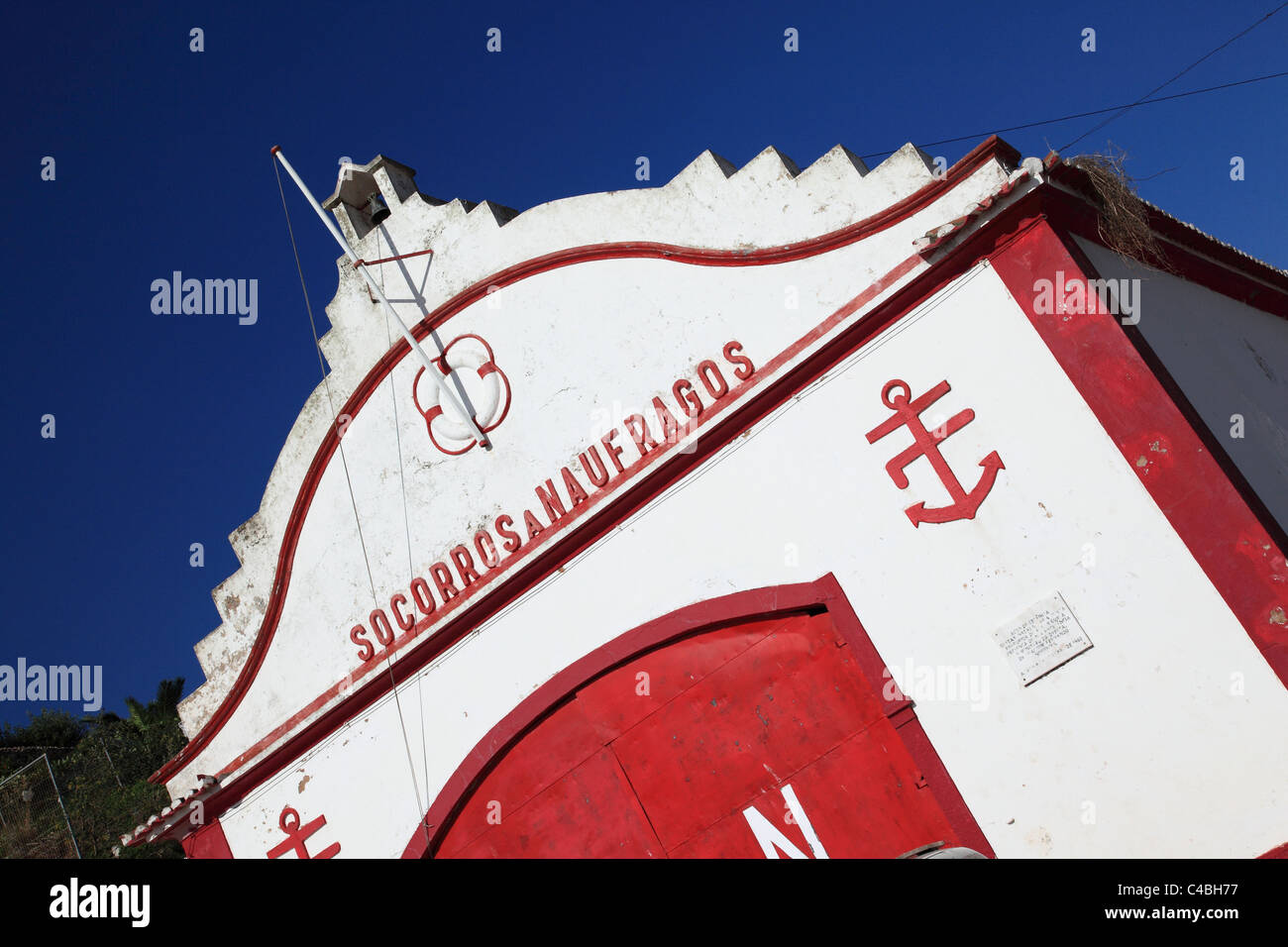 Lifeboat station in Alvor Algarve Portugal Stock Photo