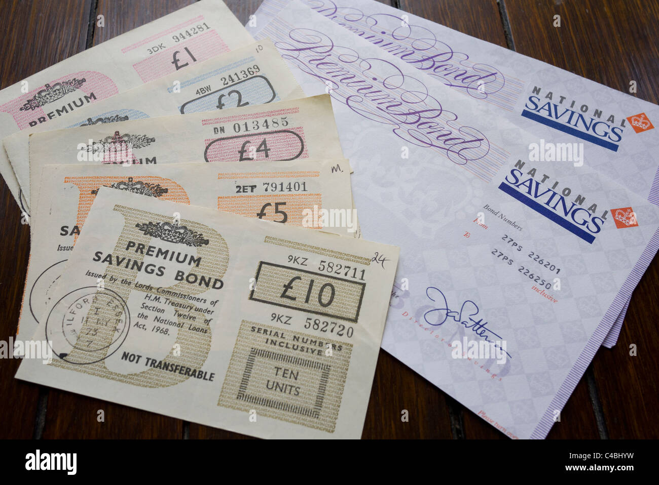 National Savings Premium Bonds Stock Photos & National Savings Premium