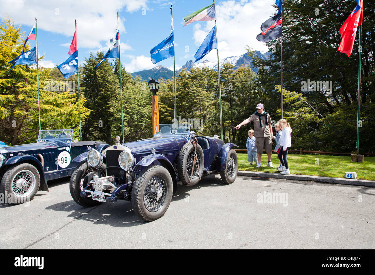 Mille Miglia 2010 Start at Hotel Llao Llao, Bariloche, Argentina Stock Photo