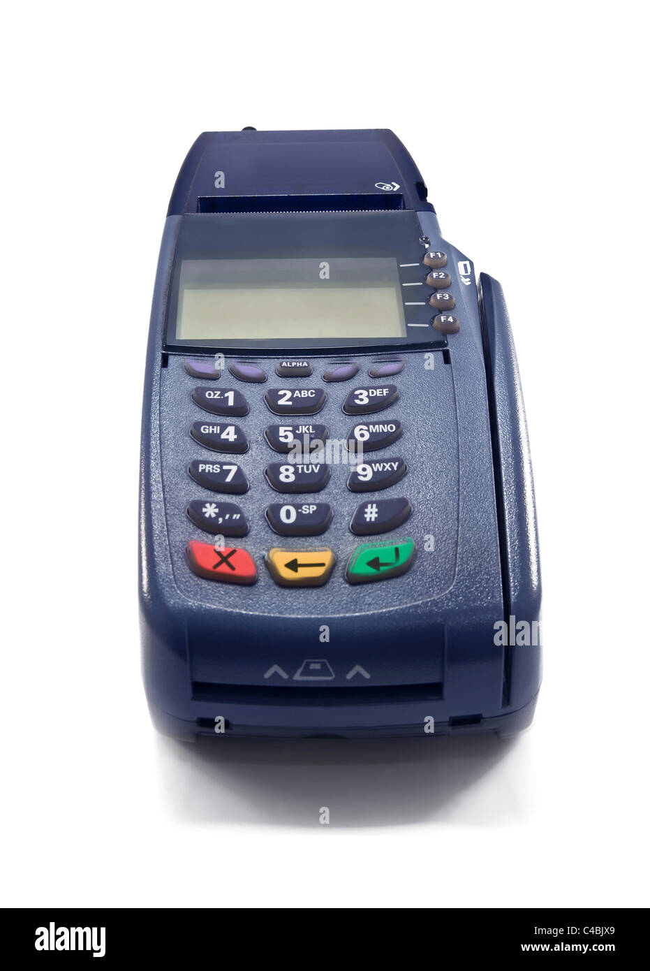 credit card reader is isolated on white Stock Photo Alamy