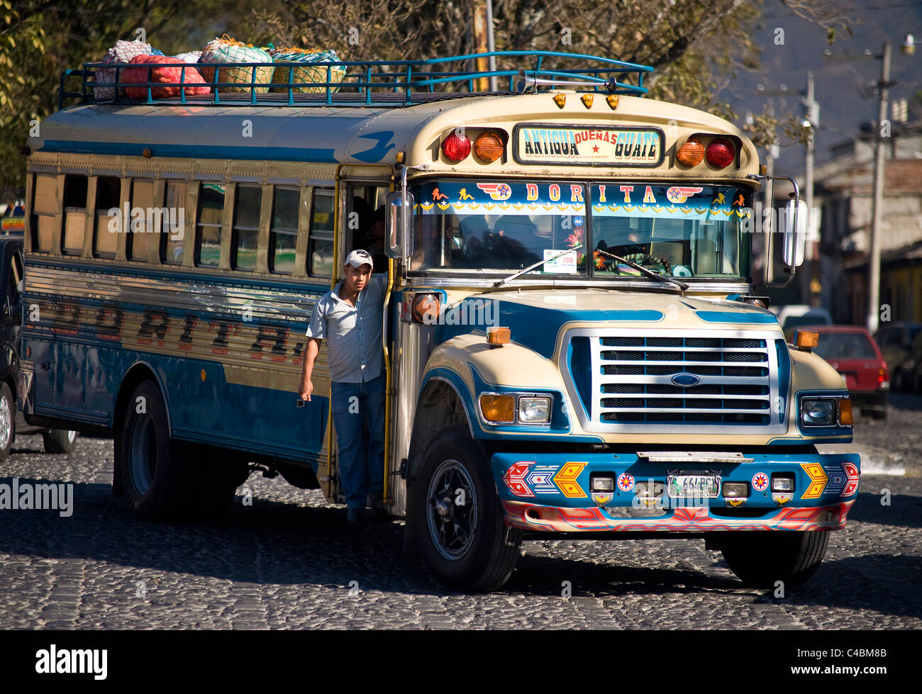Chicken Bus, Antigua, Guatemala, Central America Stock Photo - Alamy