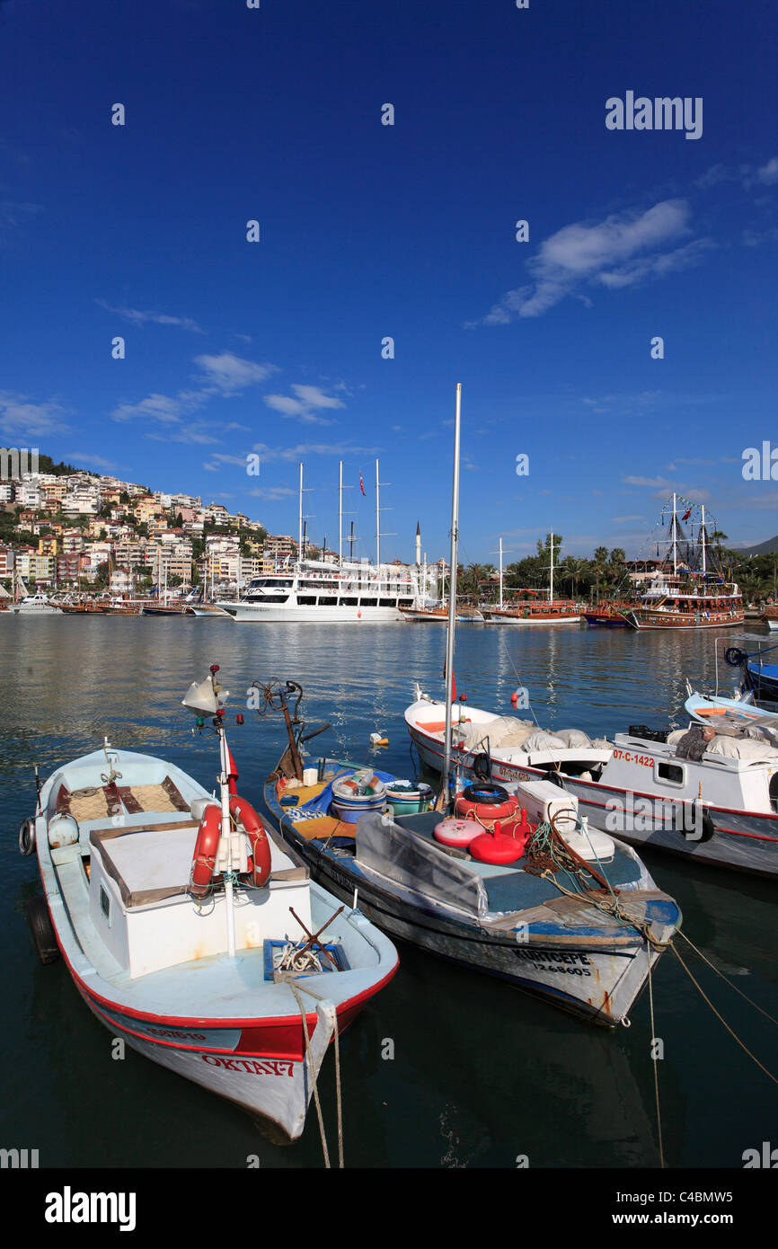 Turkey, Alanya, harbour, boats Stock Photo Alamy