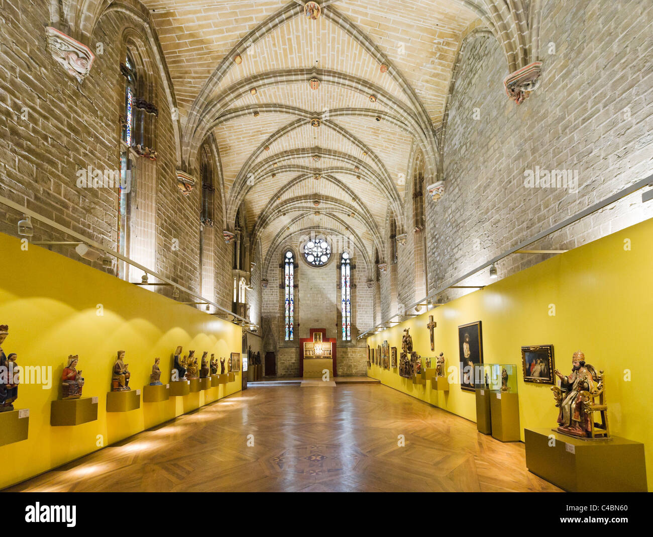 The Museo Diocesano in the Catedral de Santa Maria in the historic Old Town (Casco Viejo), Pamplona, Navarre, Spain Stock Photo