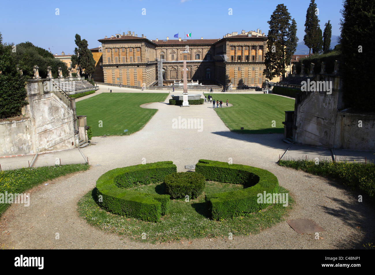 Boboli Gardens and Pitti Palace, Florence, Italy Stock Photo