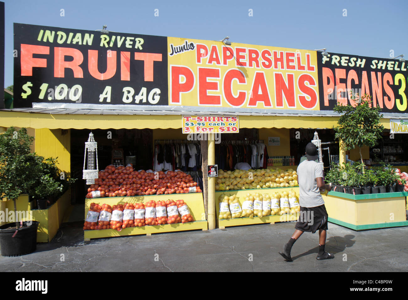 Florida Palm Coast US Route 1 Dixie Highway roadside stand signs Stock