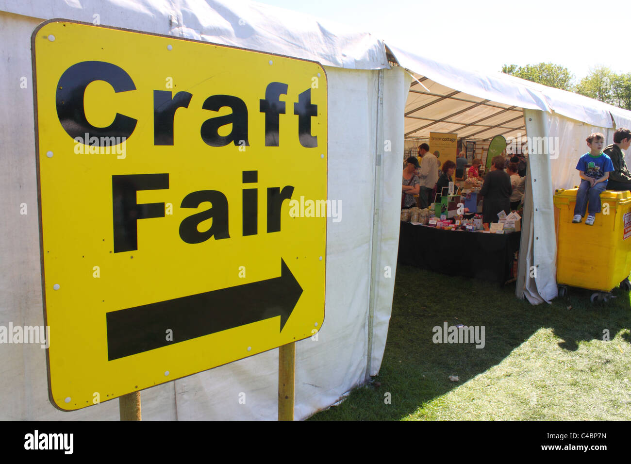 Large sign at entrance to Craft Fair at a local fete, Antrim, Northern