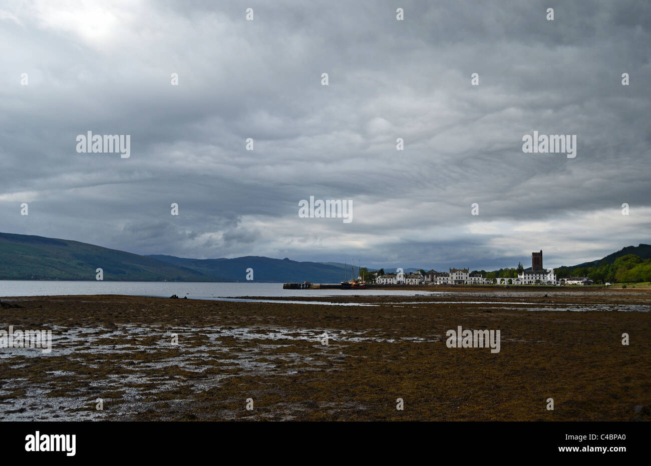 Inveraray, Scotland at low tide. Stock Photo