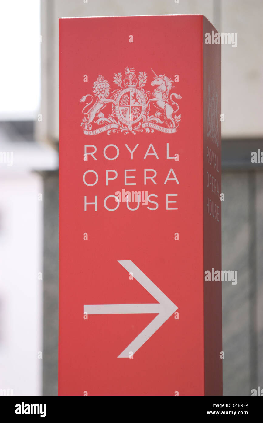 royal opera house sign, London Stock Photo