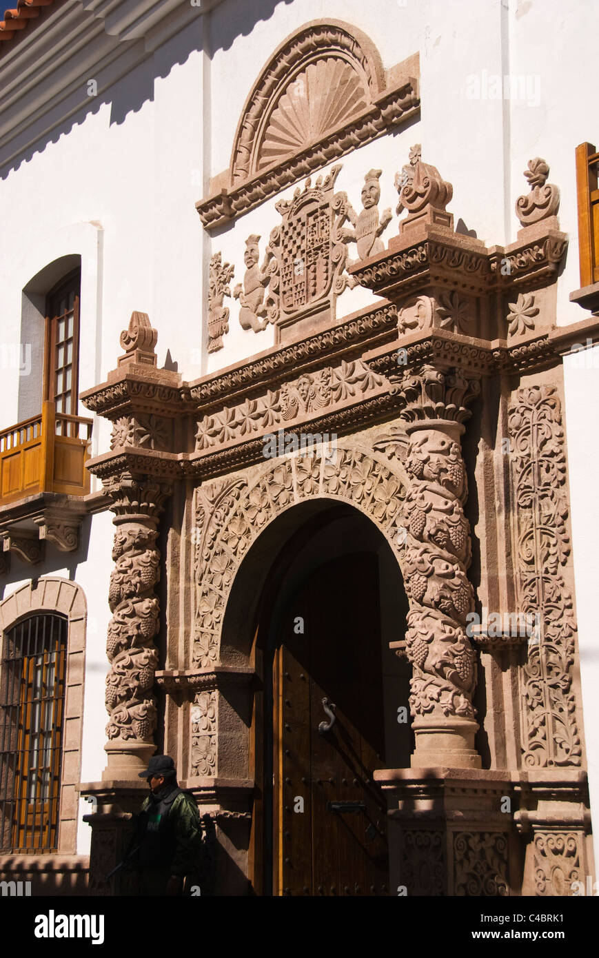 Potosi, doorway, colonial architecture Stock Photo