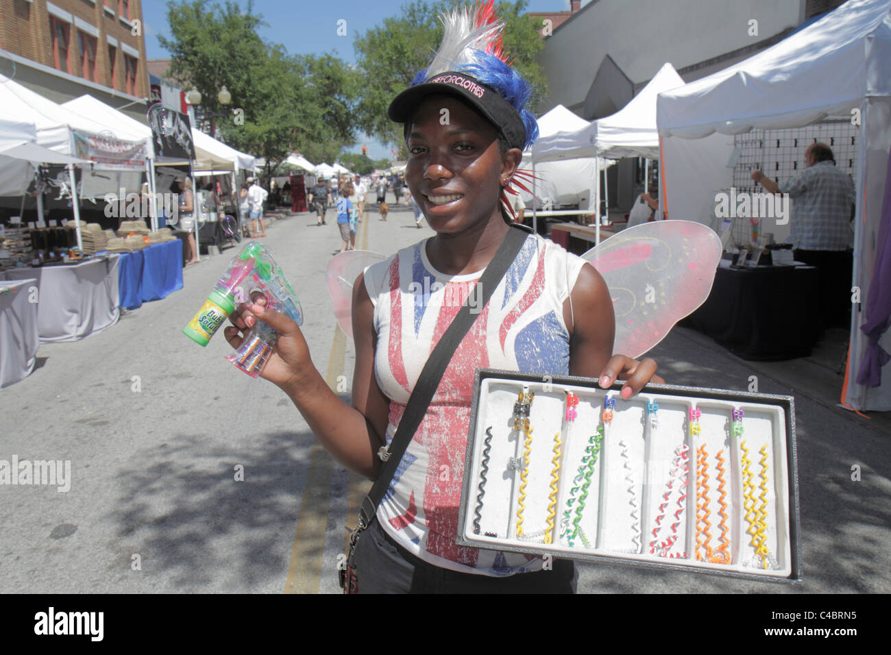 Florida Putnam County,Palatka,Blue Crab Festival,event,Black Blacks African Africans ethnic minority,teen teens teenage teenager teenagers youth adole Stock Photo