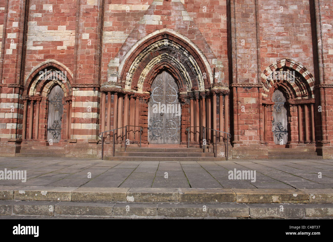 Entrance to St Magnus Cathedral Kirkwall Orkney Scotland May 2011 Stock Photo