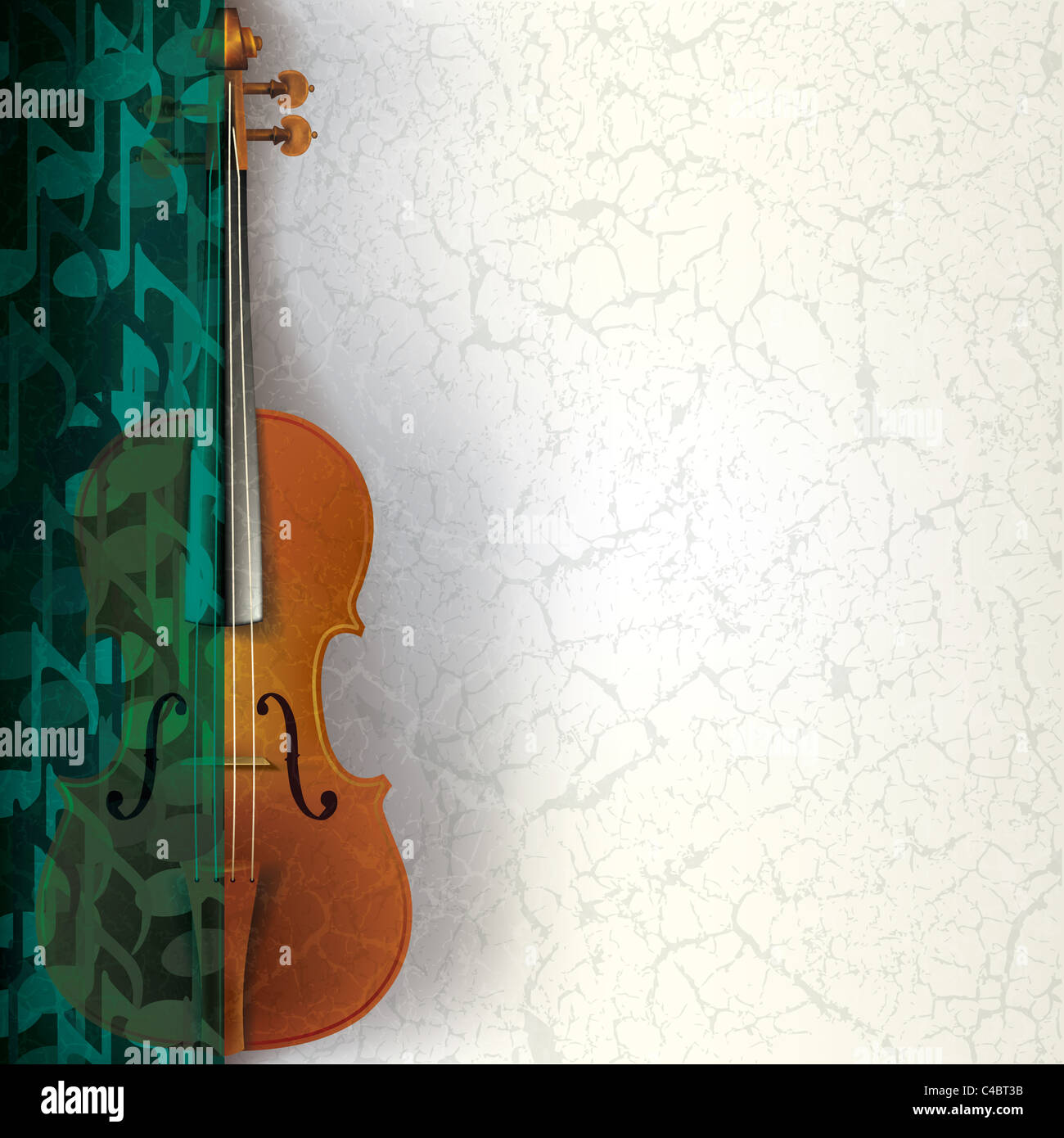 abstract music grunge background with violin and notes Stock Photo - Alamy