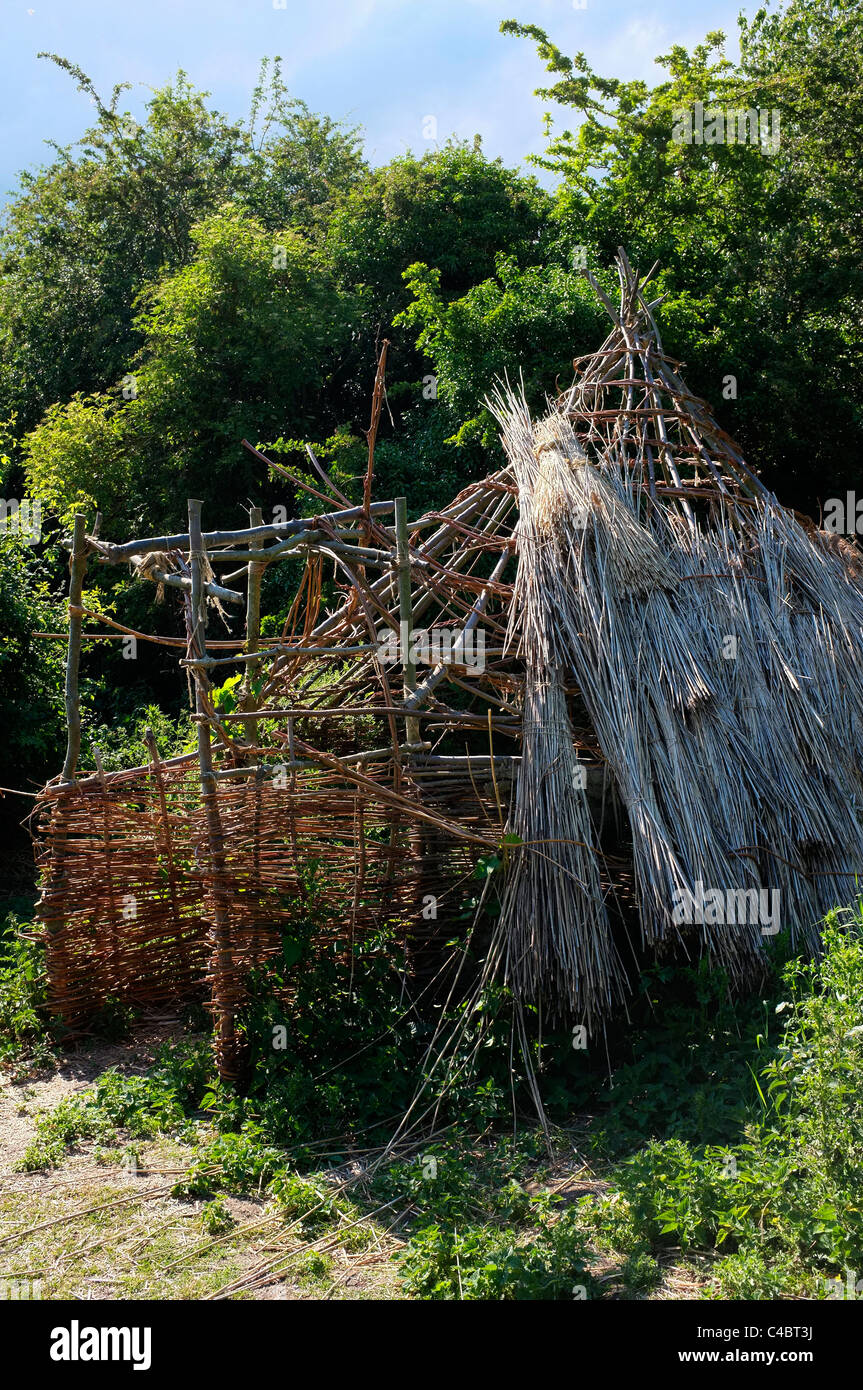 Straw House, primitive dwelling made from sticks and reeds Stock Photo -  Alamy