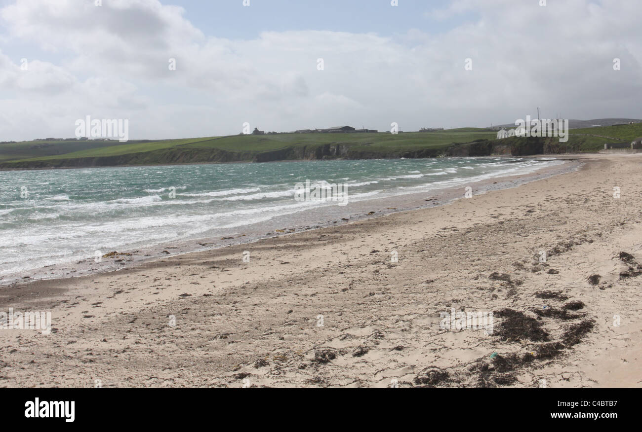 Beach at Scapa Bay Orkney Scotland May 2011 Stock Photo