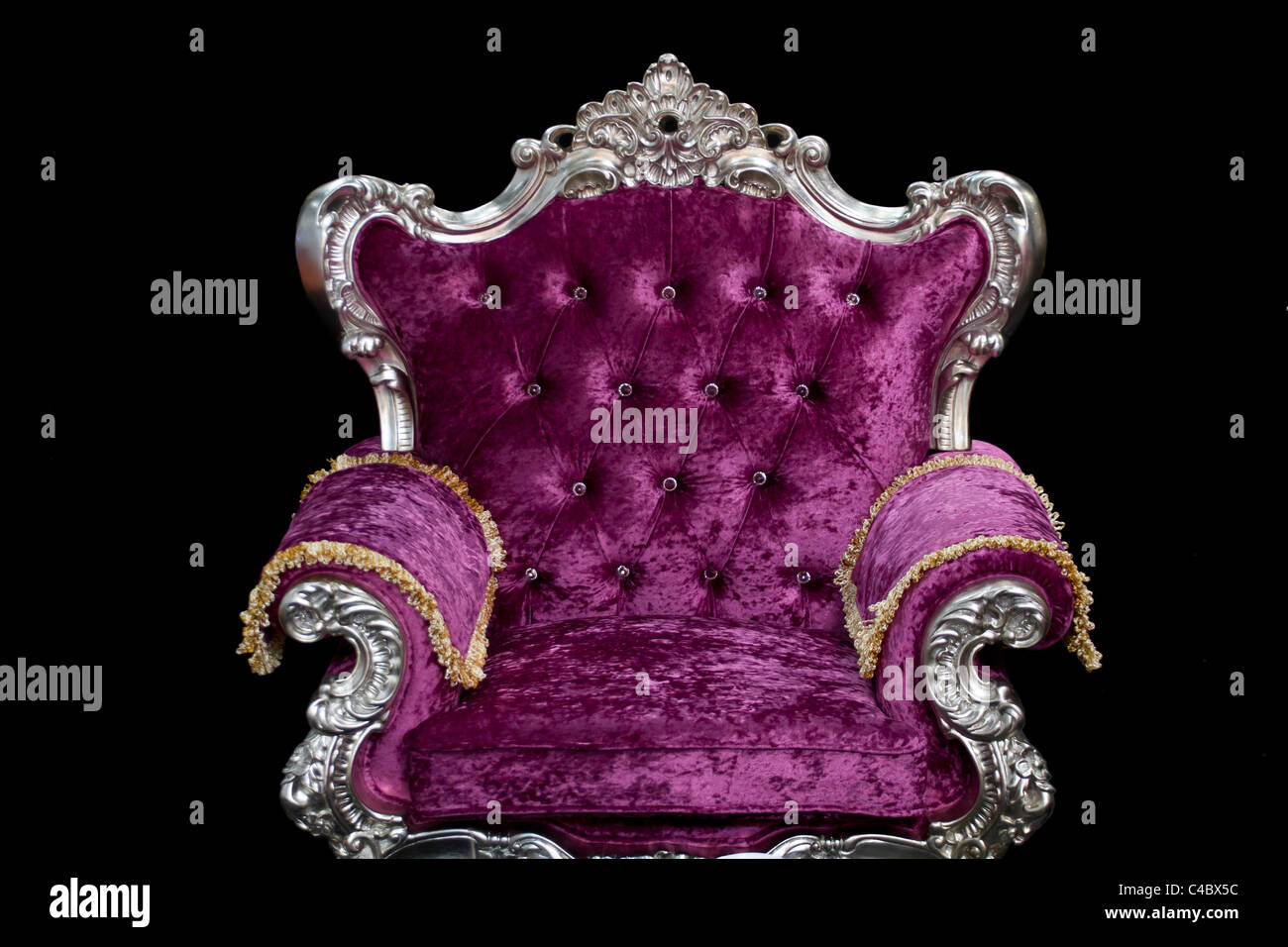 Luxury sofa In black background Stock Photo
