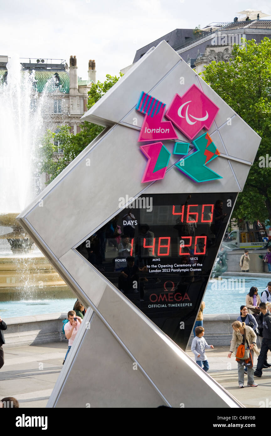 Olympic 2012 countdown clock made by Omega in Trafalgar Square