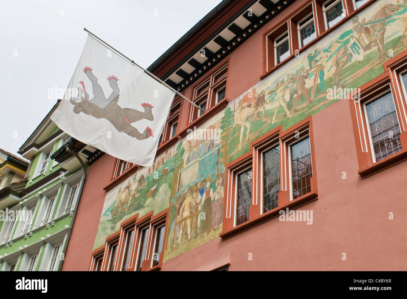 Traditional house, Appenzell, Switzerland Stock Photo