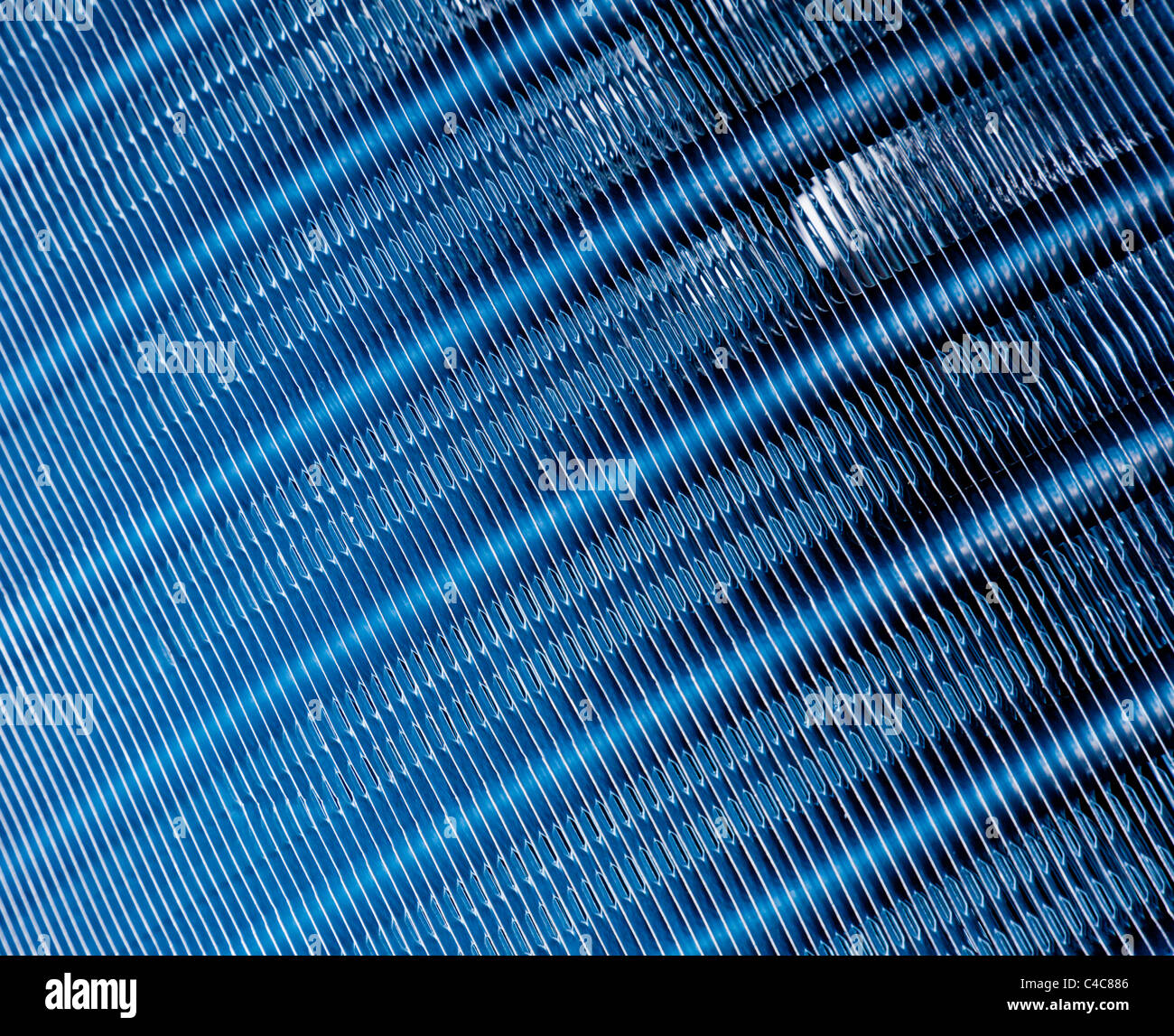 Dark blue Metal Mesh Texture closeup shot Stock Photo