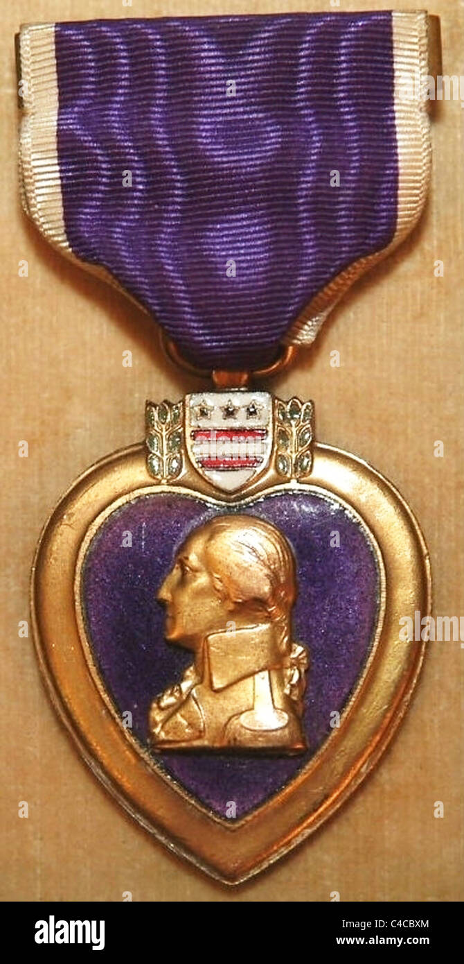 Military Purple Heart medal from 1932 Stock Photo
