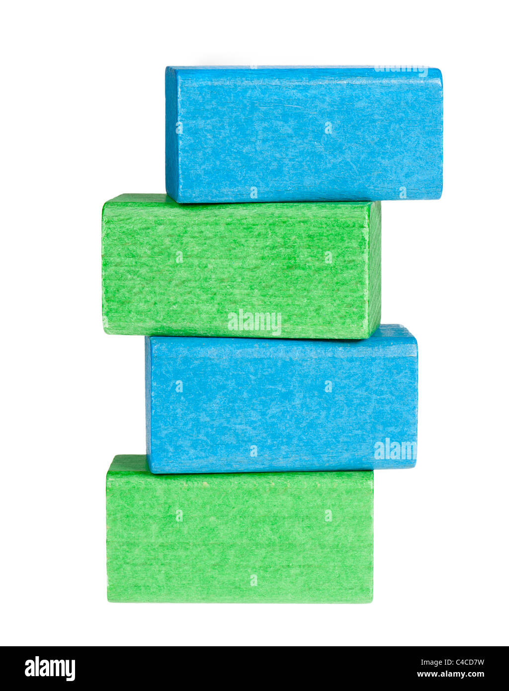 Colour wooden cubes. It is isolated on a white background Stock Photo ...