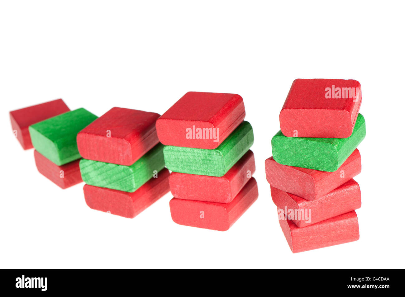Colour wooden cubes. It is isolated on a white background Stock Photo ...