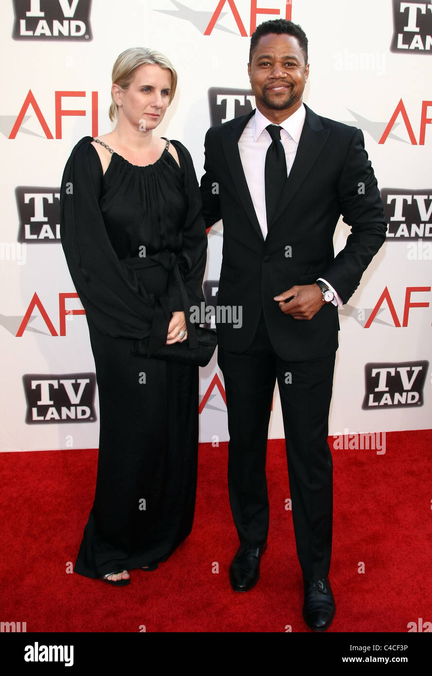 SARA KAPFER CUBA GOODING JR AFI LIFE ACHIEVEMENT AWARD A TRIBUTE TO MORGAN FREEMAN CULVER CITY LOS ANGELES CALIFORNIA USA 09 Stock Photo