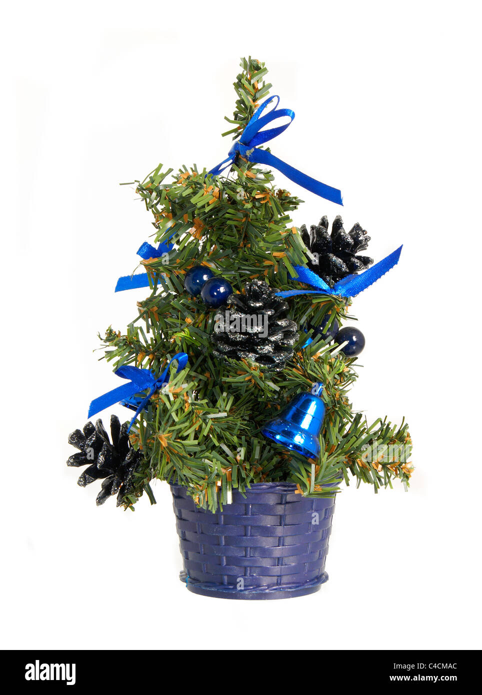 christmas tree isolated on white background Stock Photo - Alamy
