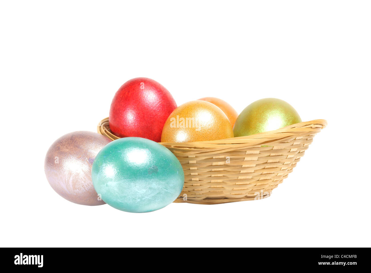 easter eggs isolated on white background Stock Photo - Alamy