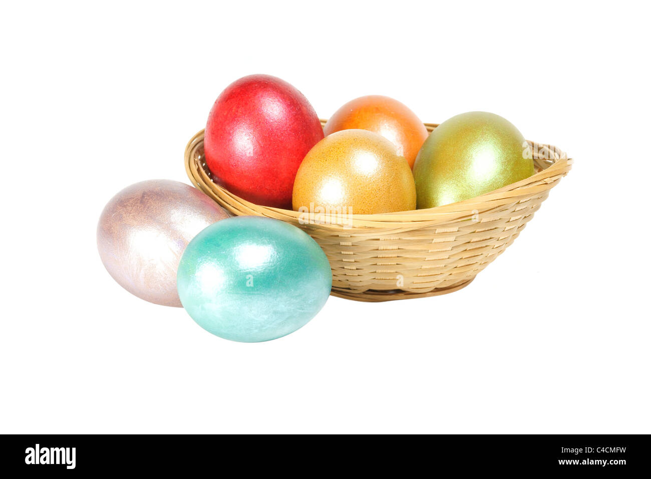 easter eggs isolated on white background Stock Photo - Alamy