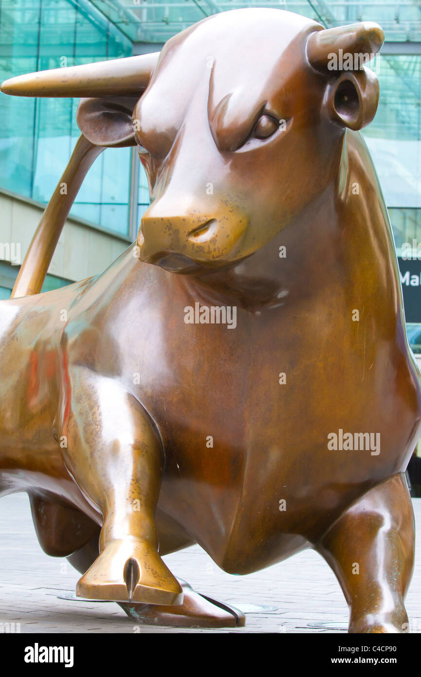 The bronze bull at the Bullring Shopping Centre, Birmingham, West