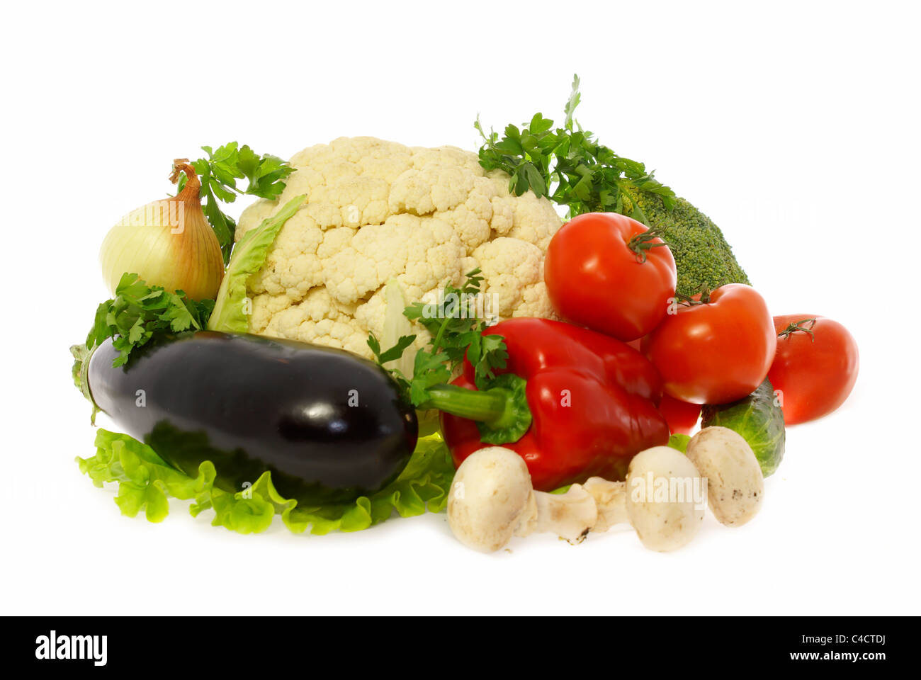 Vegetables and mushrooms Stock Photo Alamy