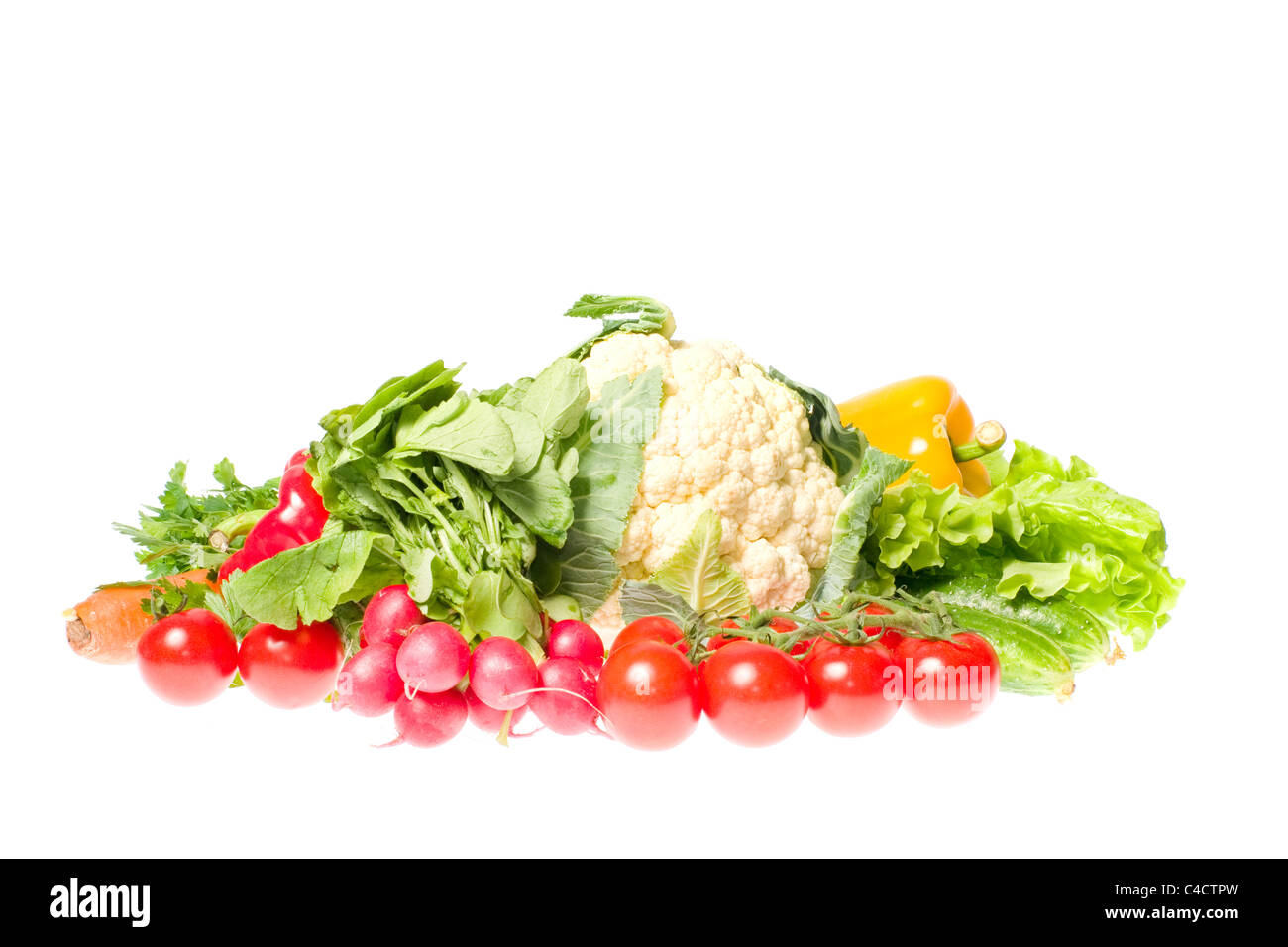 vegetables isolated on white background Stock Photo - Alamy