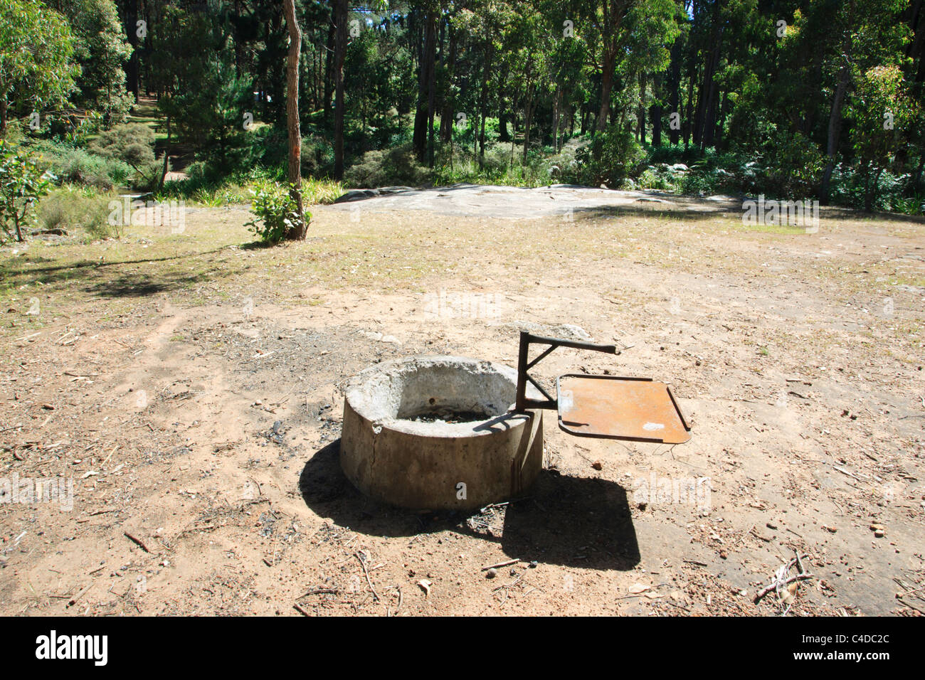 Fire Ring Style Bbq Campfire At Shannon National Park Campsite
