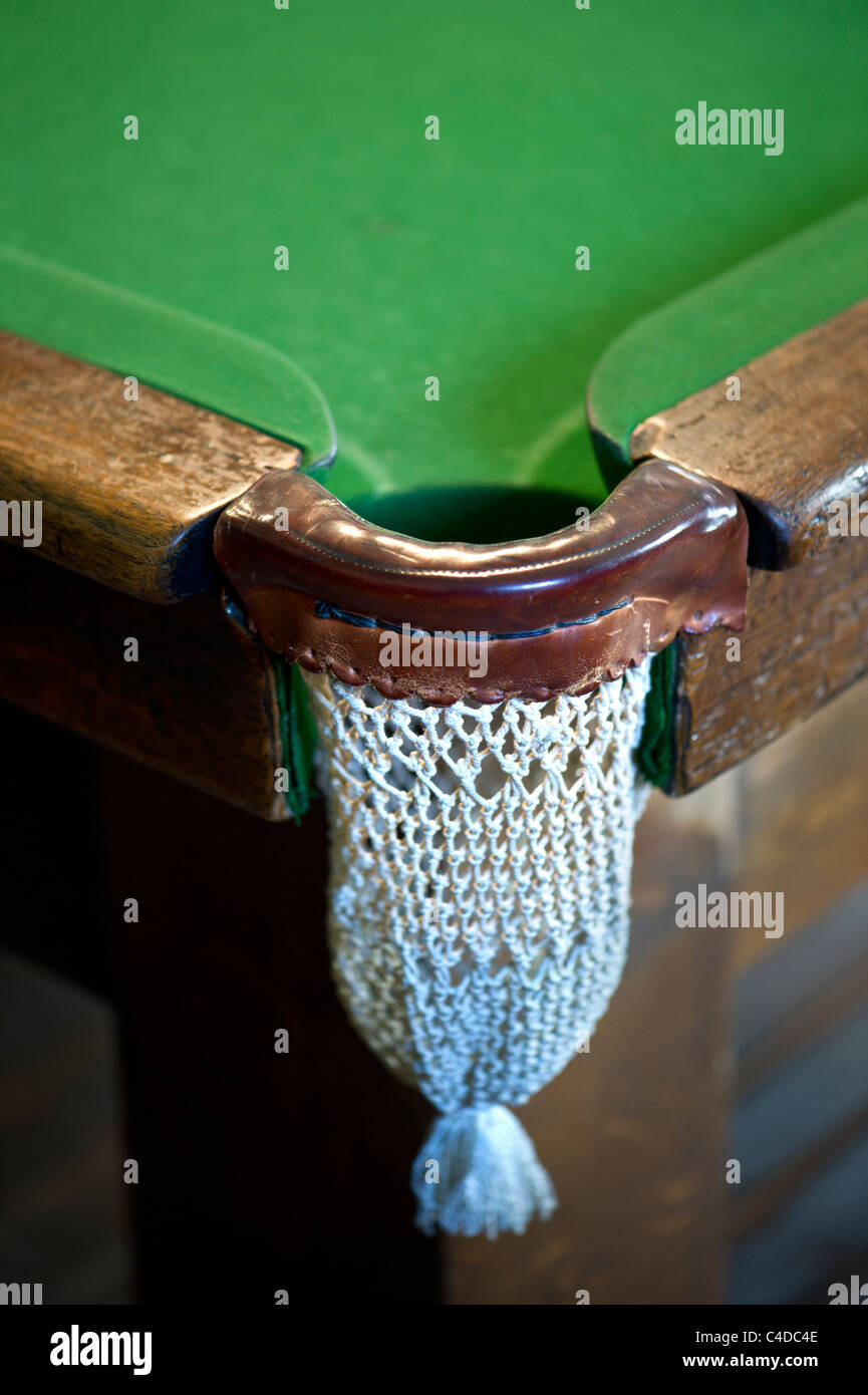 Billiard table corner pocket Stock Photo Alamy